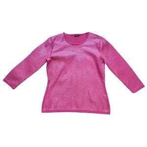 J. McLaughlin~ Pink Sparkle Top